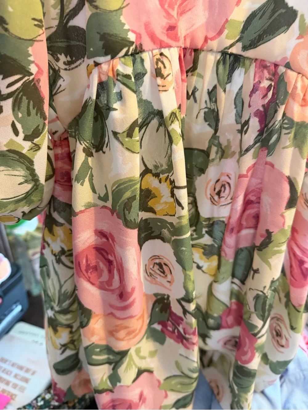 NWT Bonnie Jean Girls Size 5 Watercolor Floral Puff Sleeve Spring Dress